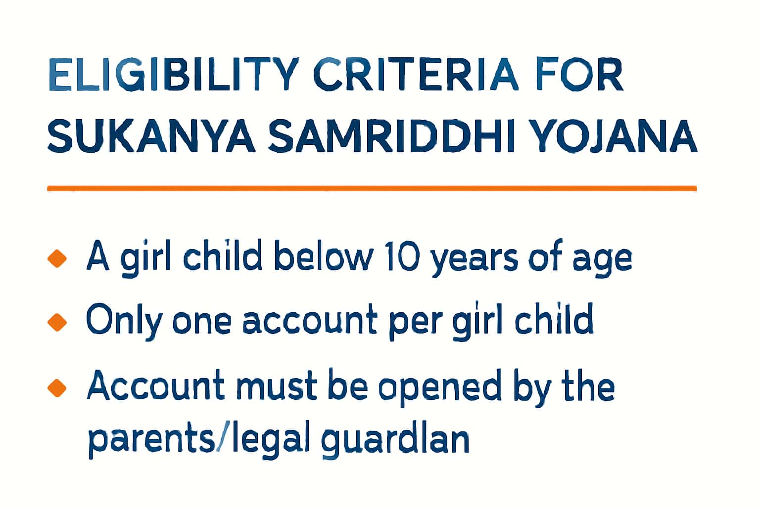 Eligibility Criteria for Sukanya Samriddhi Yojana
