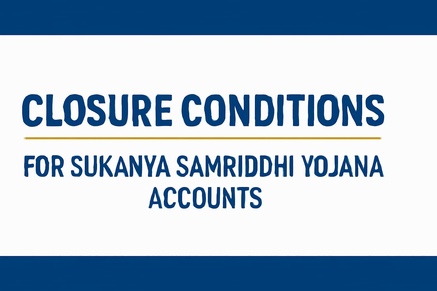 Closure Conditions for Sukanya Samriddhi Yojana Accounts