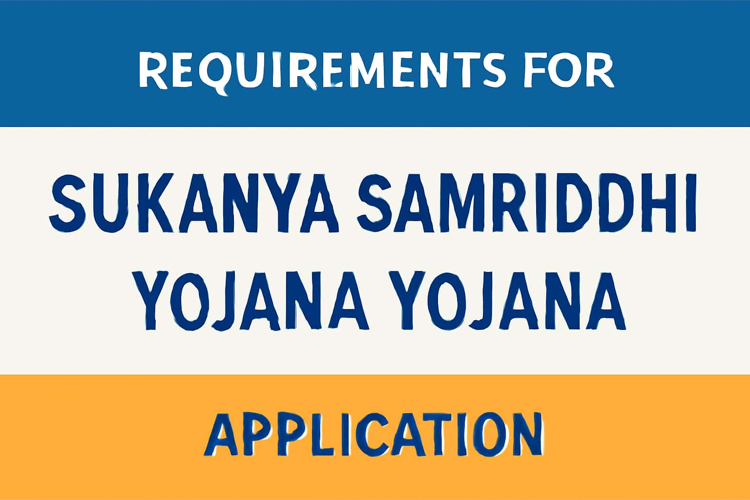 Requirements for Sukanya Samriddhi Yojana Application